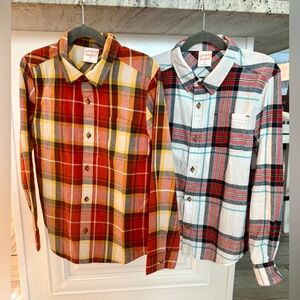 Two Jumping Beans Kids Plaid Button Down Shirts Size 8